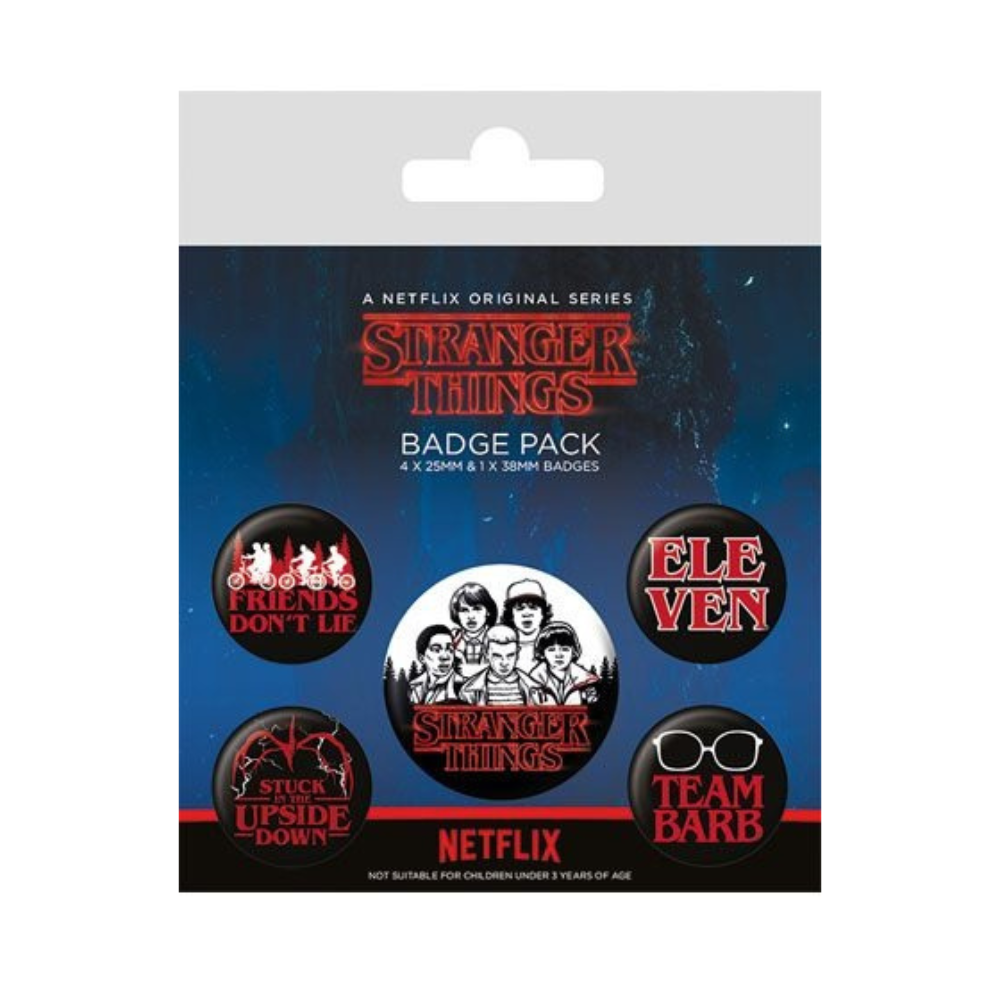 Stranger Things Pin-Back Buttons 5-Pack Characters