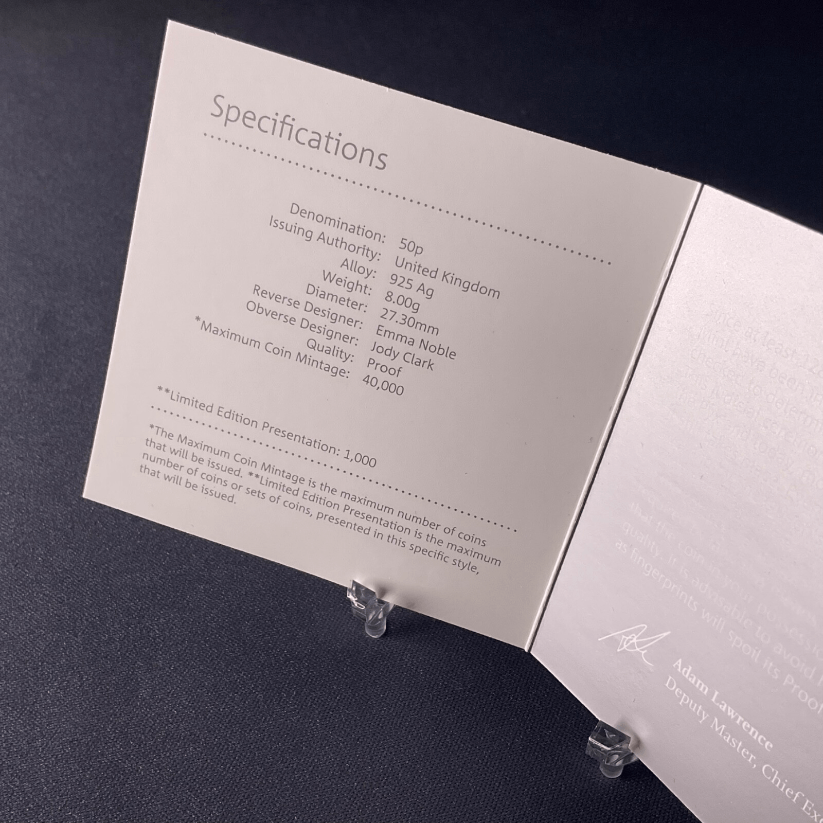 2017 Benjamin Bunny Coloured Silver proof 50p Limited Edition Peter Rabbit & Friends - Bits’N’Bobs 24 - 7