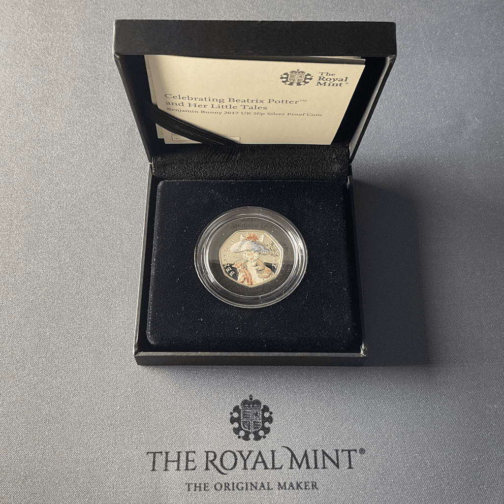 2017 Benjamin Bunny Coloured Silver proof 50p Limited Edition Peter Rabbit & Friends - Bits’N’Bobs 24 - 7
