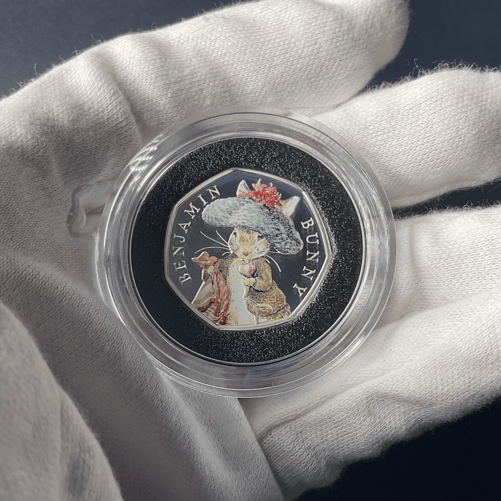 2017 Benjamin Bunny Coloured Silver proof 50p Limited Edition Peter Rabbit & Friends - Bits’N’Bobs 24 - 7