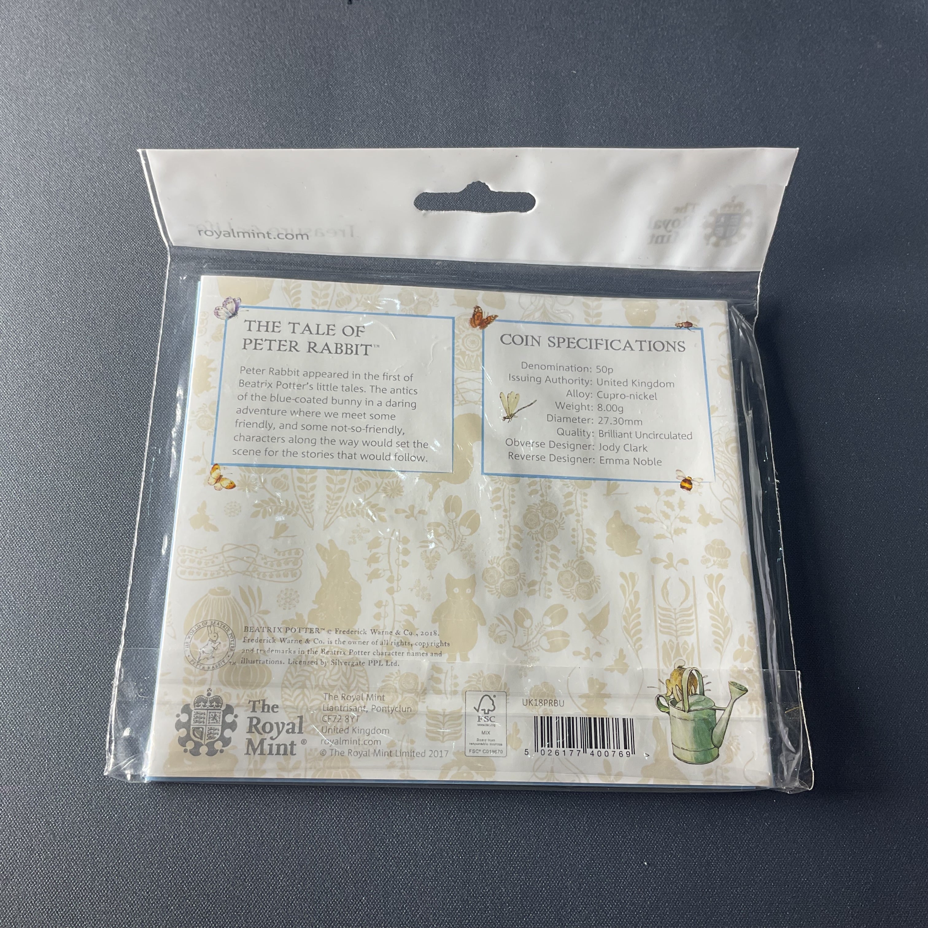 2018 Peter Rabbit With Carrots 50p Coin Pack BU - Bits’N’Bobs 24 - 7