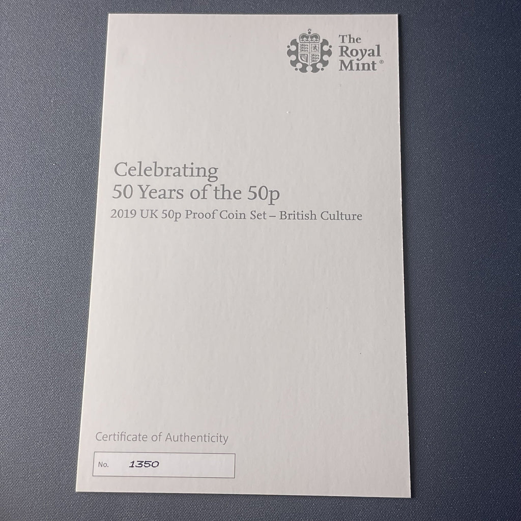 2019 50th Anniversary of the 50p British Culture Proof Coin Set - Bits’N’Bobs 24 - 7