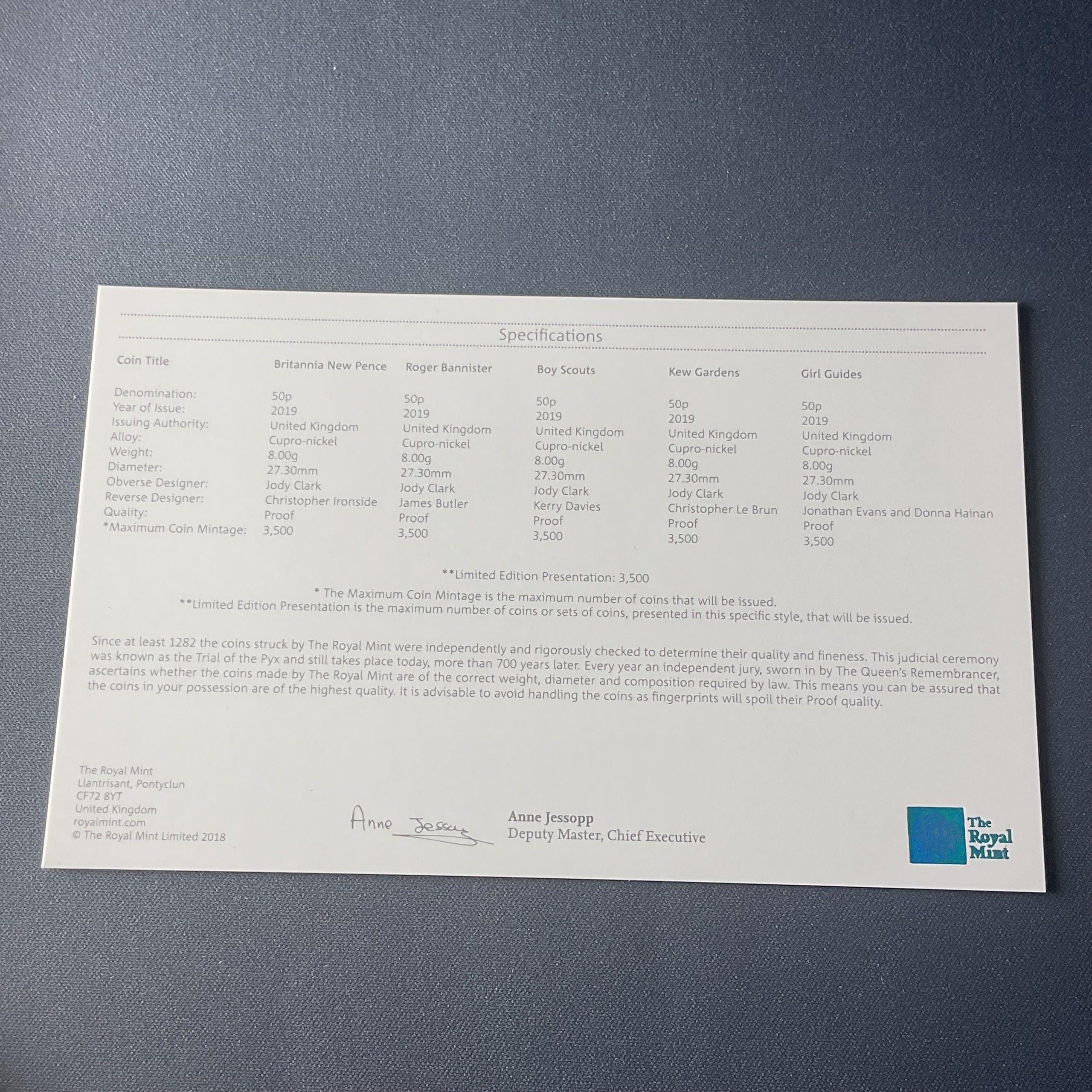 2019 50th Anniversary of the 50p British Culture Proof Coin Set - Bits’N’Bobs 24 - 7