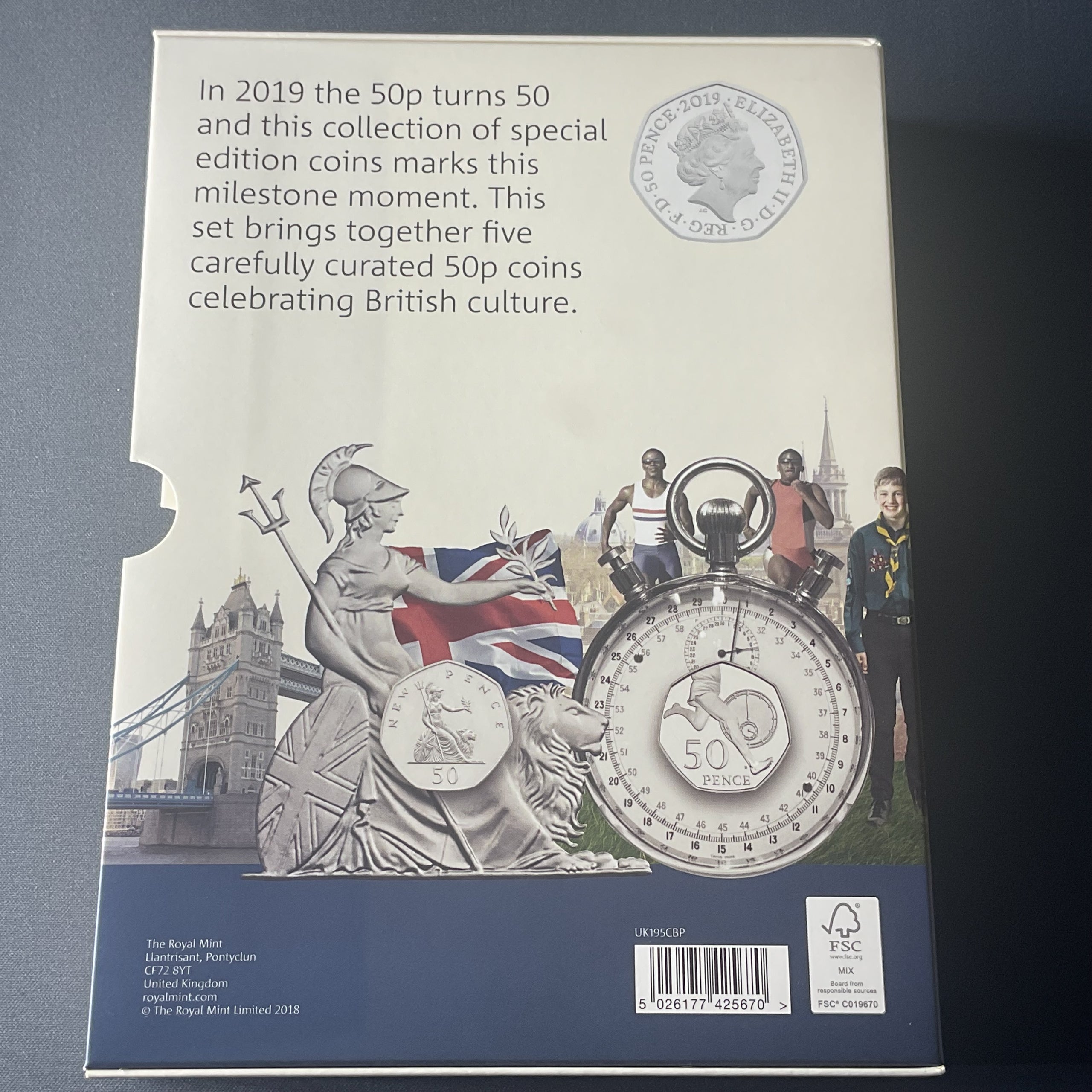 2019 50th Anniversary of the 50p British Culture Proof Coin Set - Bits’N’Bobs 24 - 7