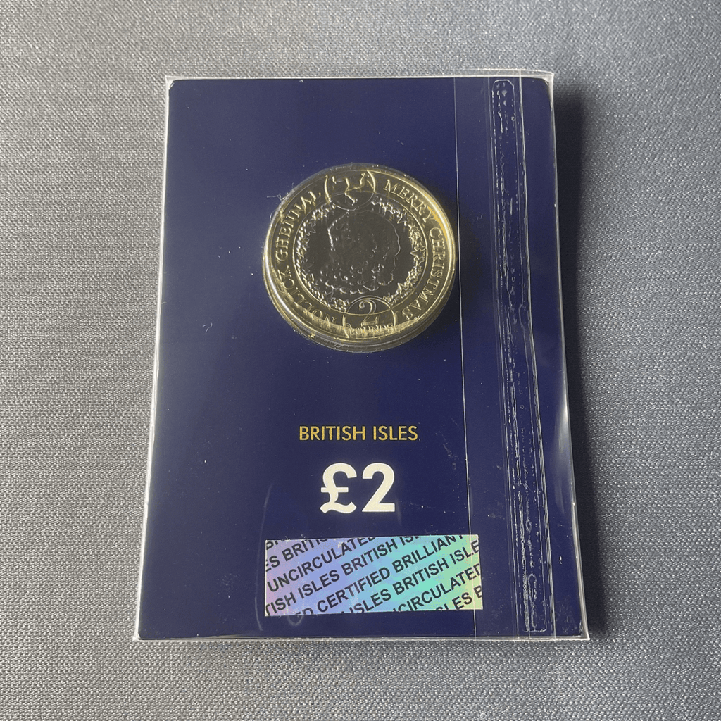 2019 Isle of Man Santa Merry Christmas BU Two Pounds £2 Change Checker - Bits’N’Bobs 24 - 7