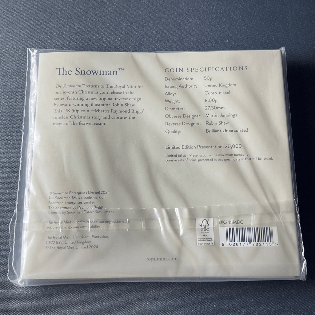 2024 Snowman coloured 50p Coin Pack - Bits’N’Bobs 24 - 7