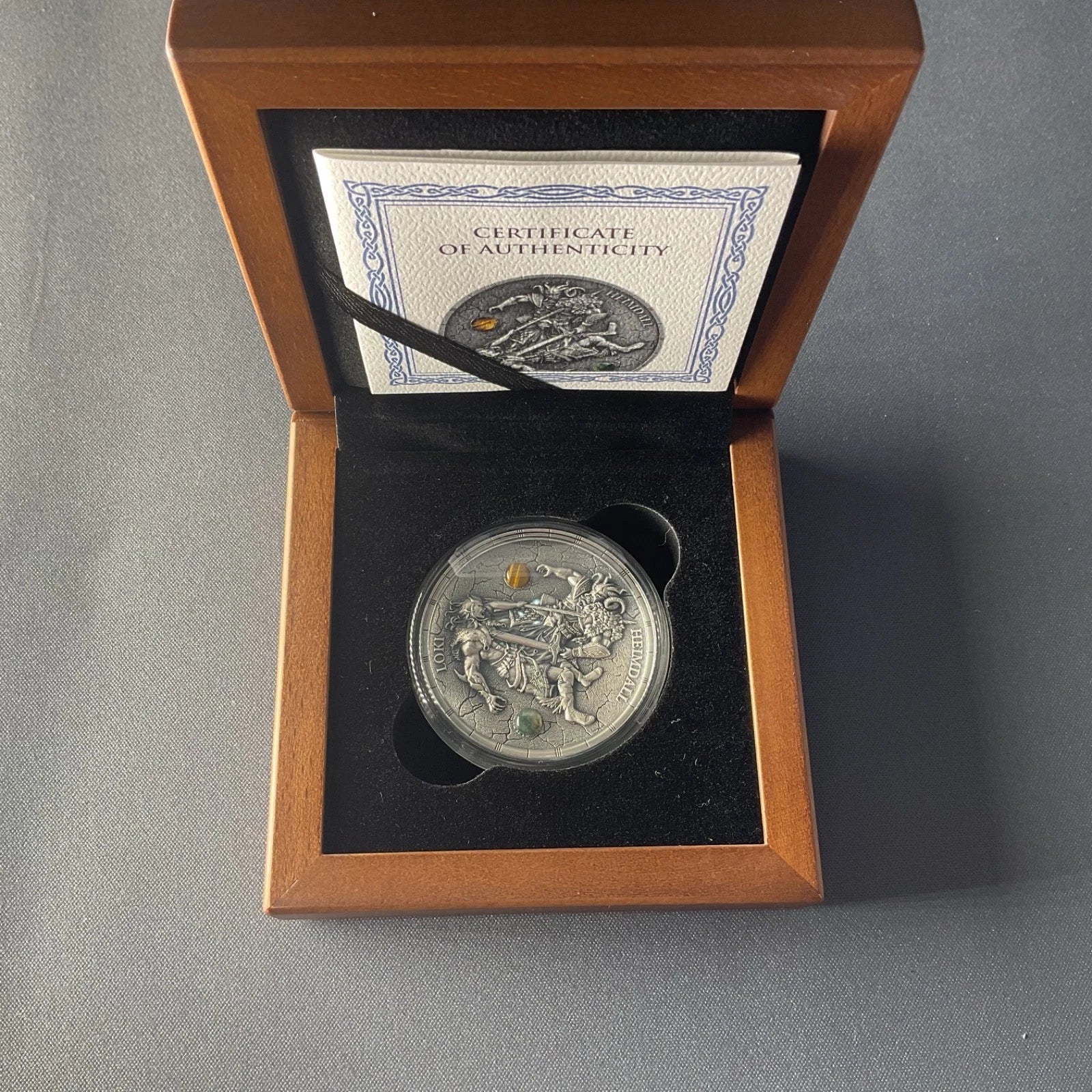 2025 Germania Ragnarok Loki and Heimdall 2 oz Silver Antiqued Coin - Bits’N’Bobs 24 - 7