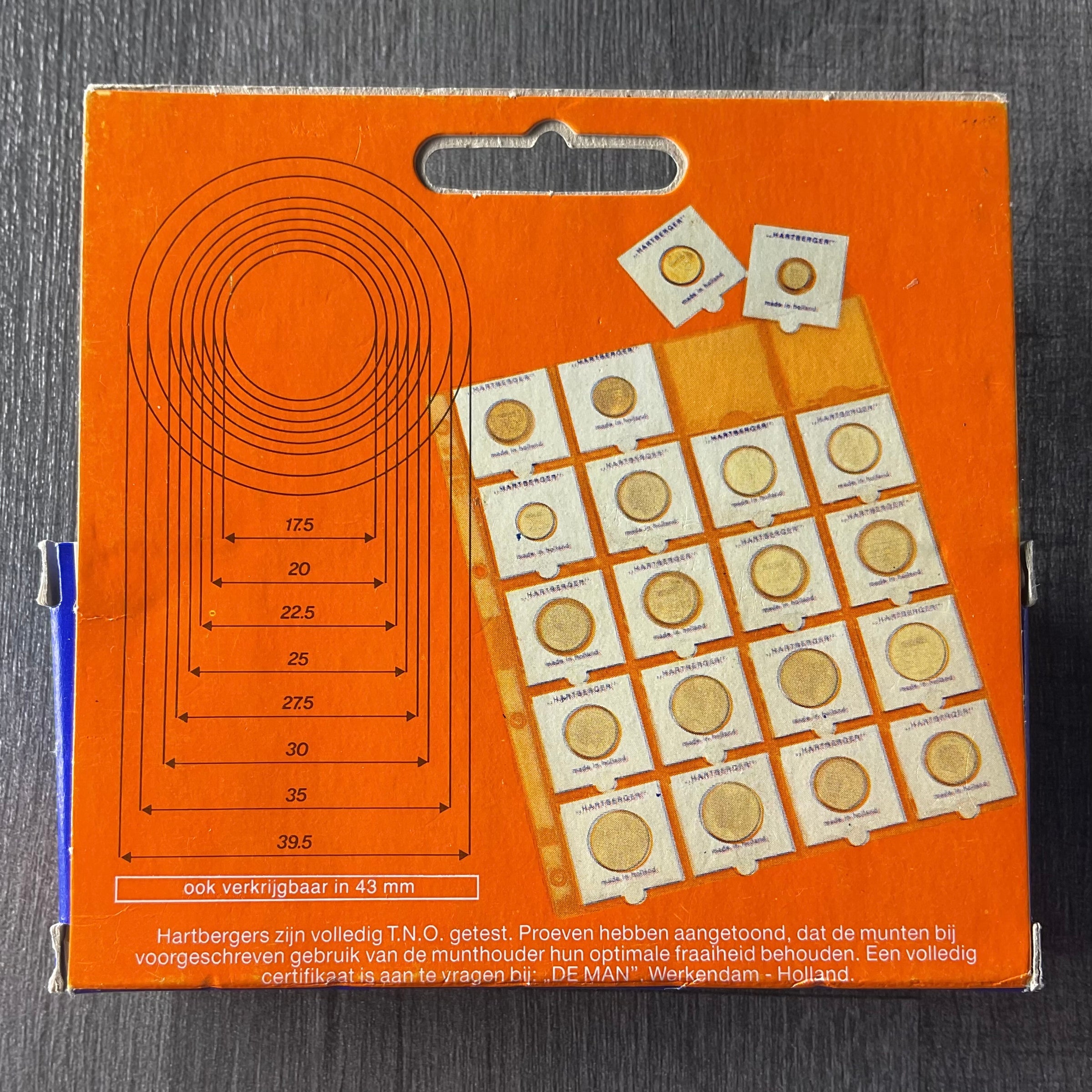 Hartberger Self adhesive coin holders - pack of 25 sizes 17.5mm