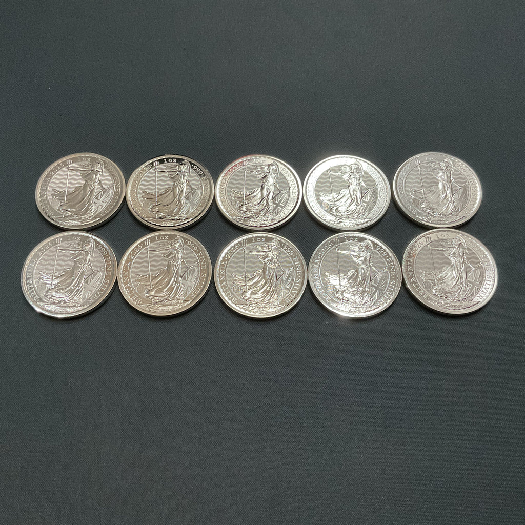 10x 2026 1oz Silver Britannia Coins