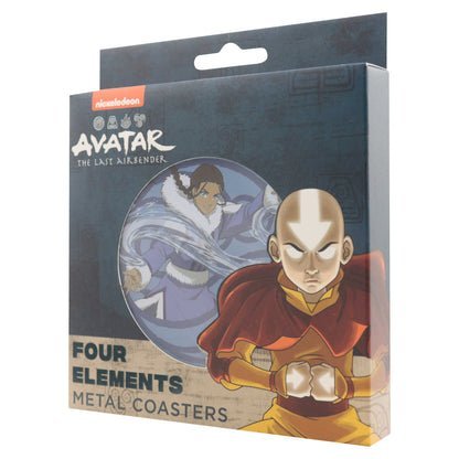 Airbender Set of 4 Embossed Metal Coasters - Bits’N’Bobs 24-7