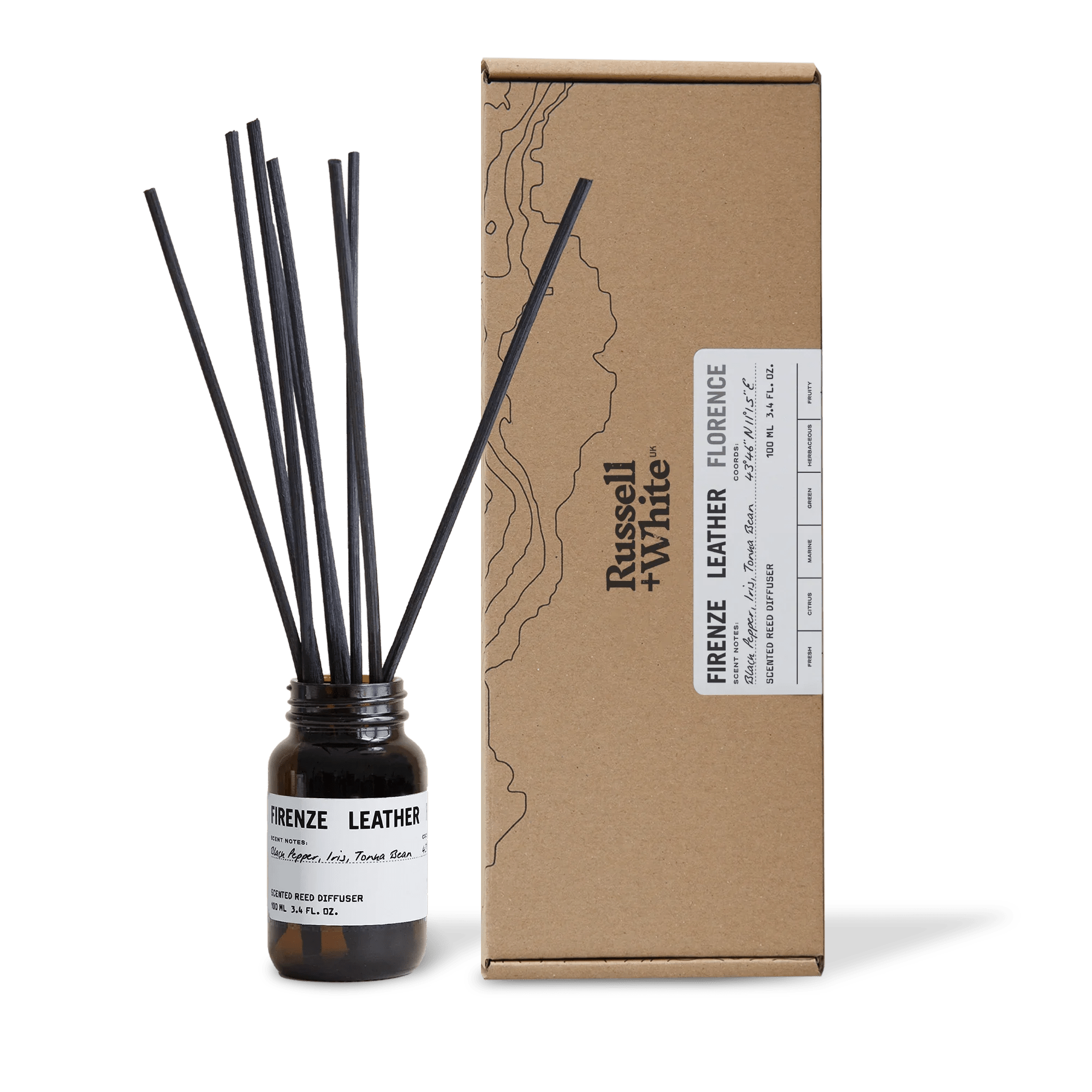 Firenze Leather 100ml Reed Diffuser - Bits’N’Bobs 24-7