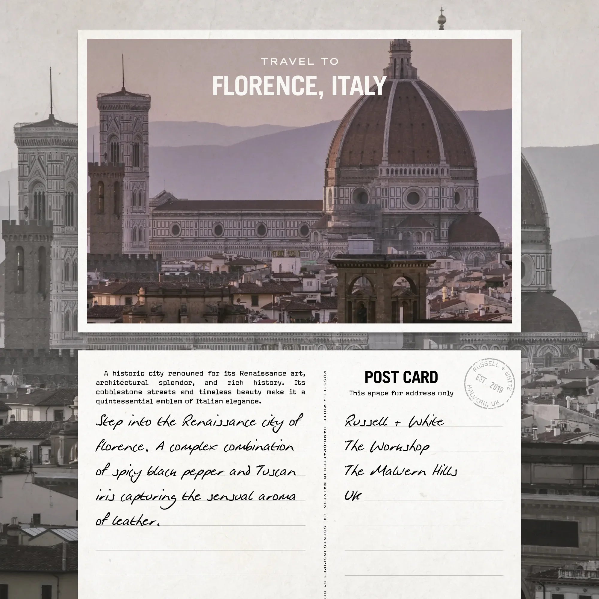 Firenze Leather 250g Scented Soy Candle - Bits’N’Bobs 24-7
