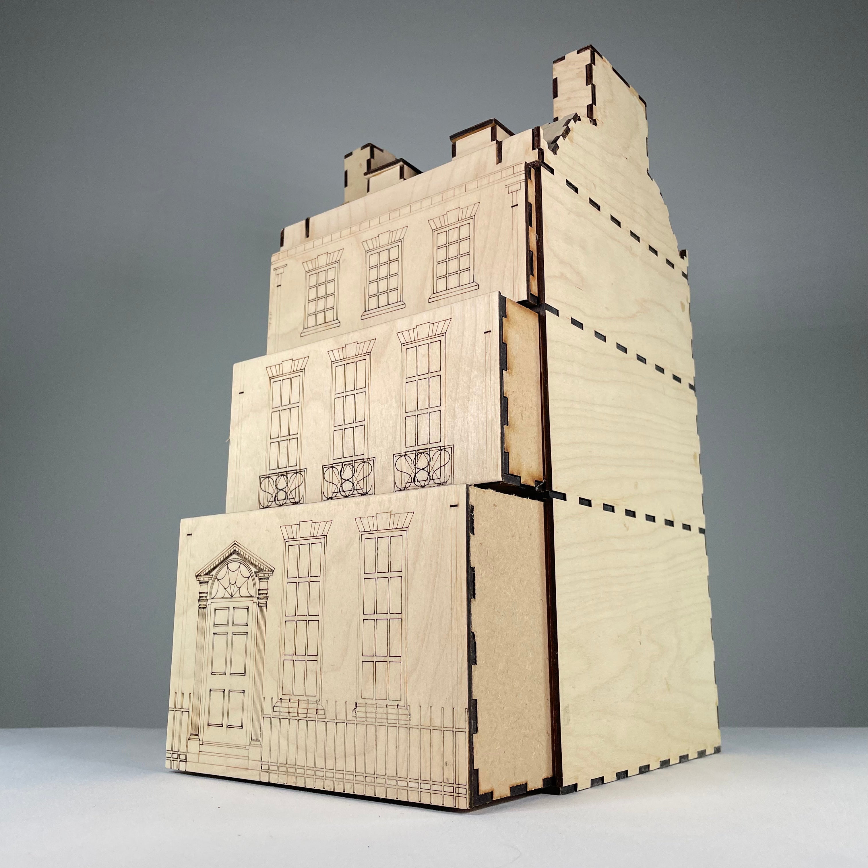 Georgian House - Flatpack Model Kit by Curious Rabbit ® - Bits’N’Bobs 24-7