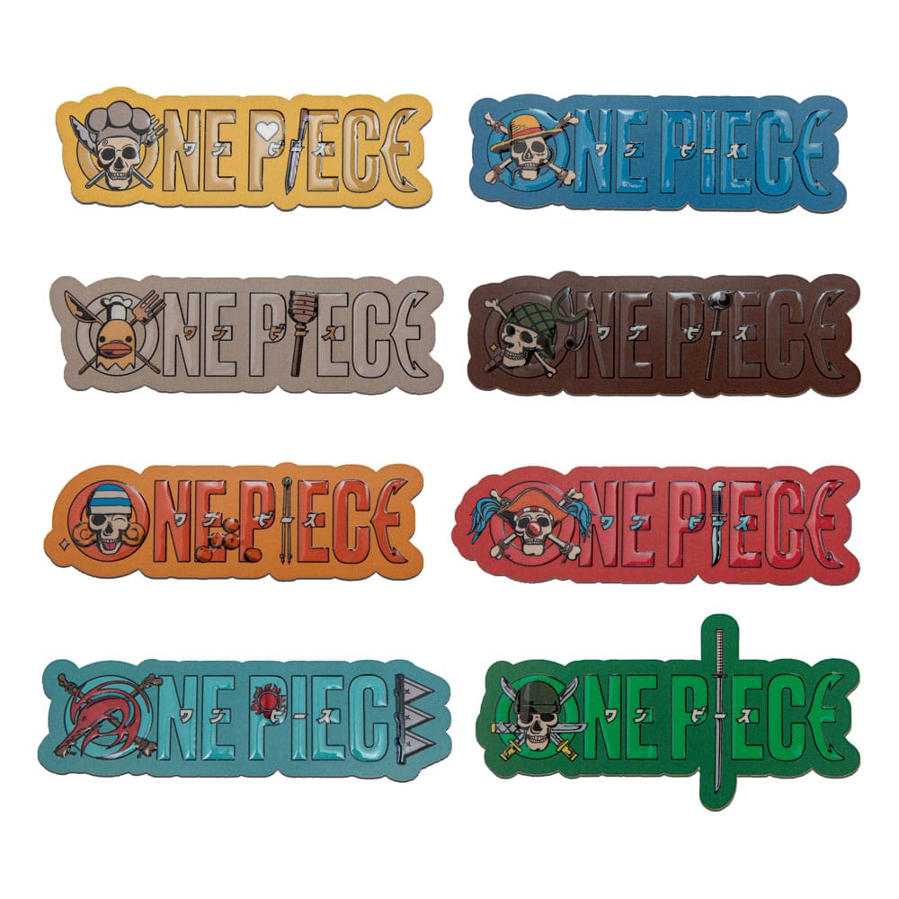 One Piece Fridge Magnets 8-Pack Title Sequence