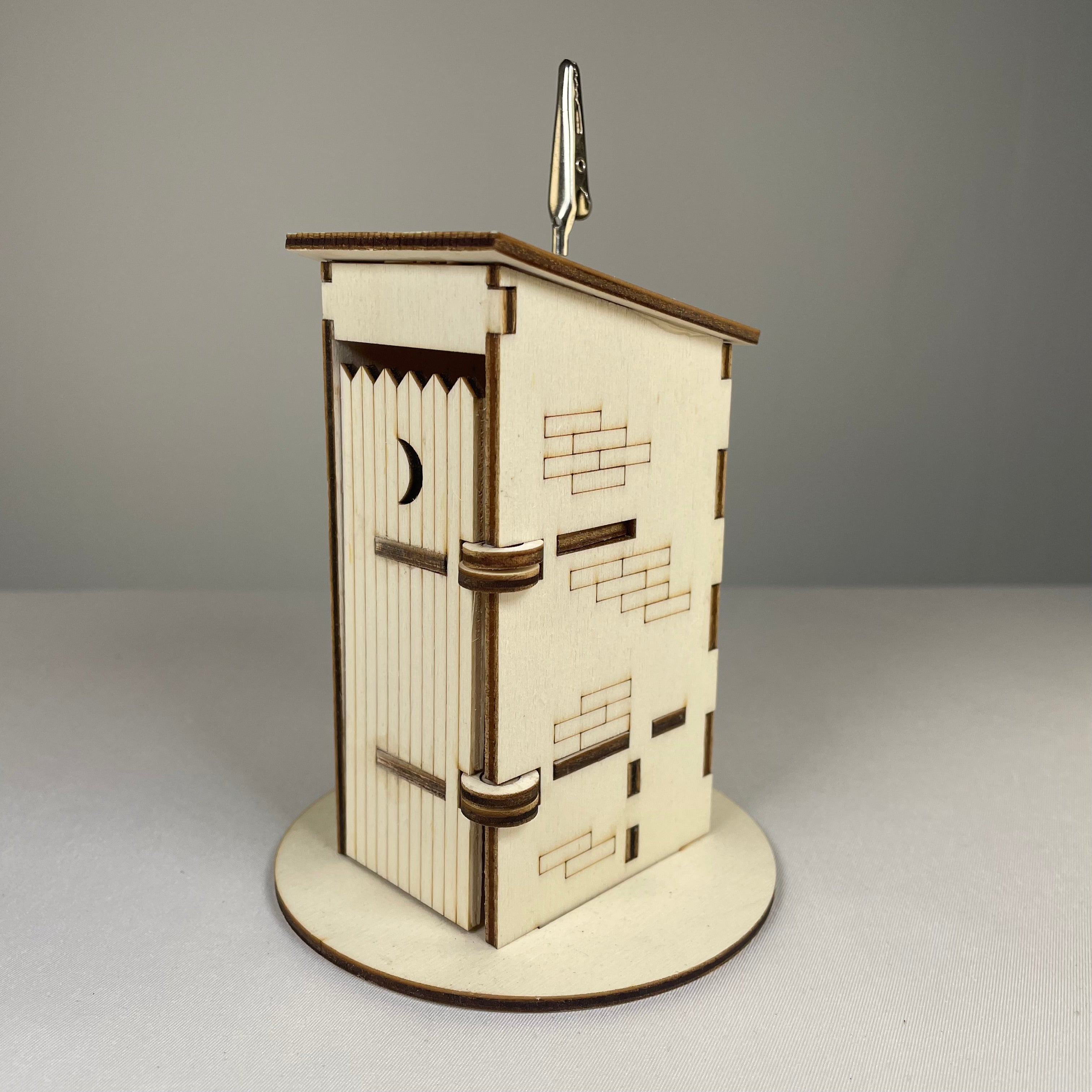 Outhouse WC Toilet - Flatpack Model Kit by Curious Rabbit ® - Bits’N’Bobs 24 - 7