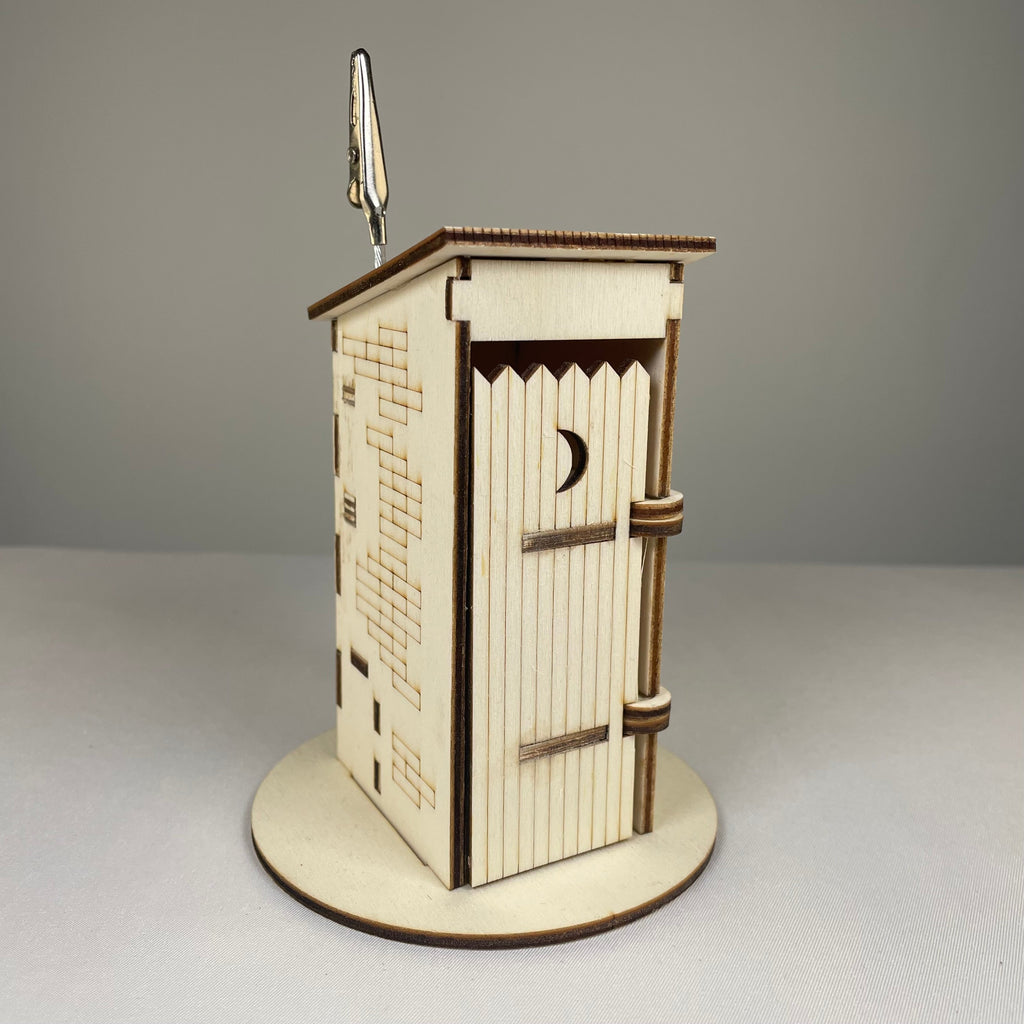 Outhouse WC Toilet - Flatpack Model Kit by Curious Rabbit ® - Bits’N’Bobs 24 - 7