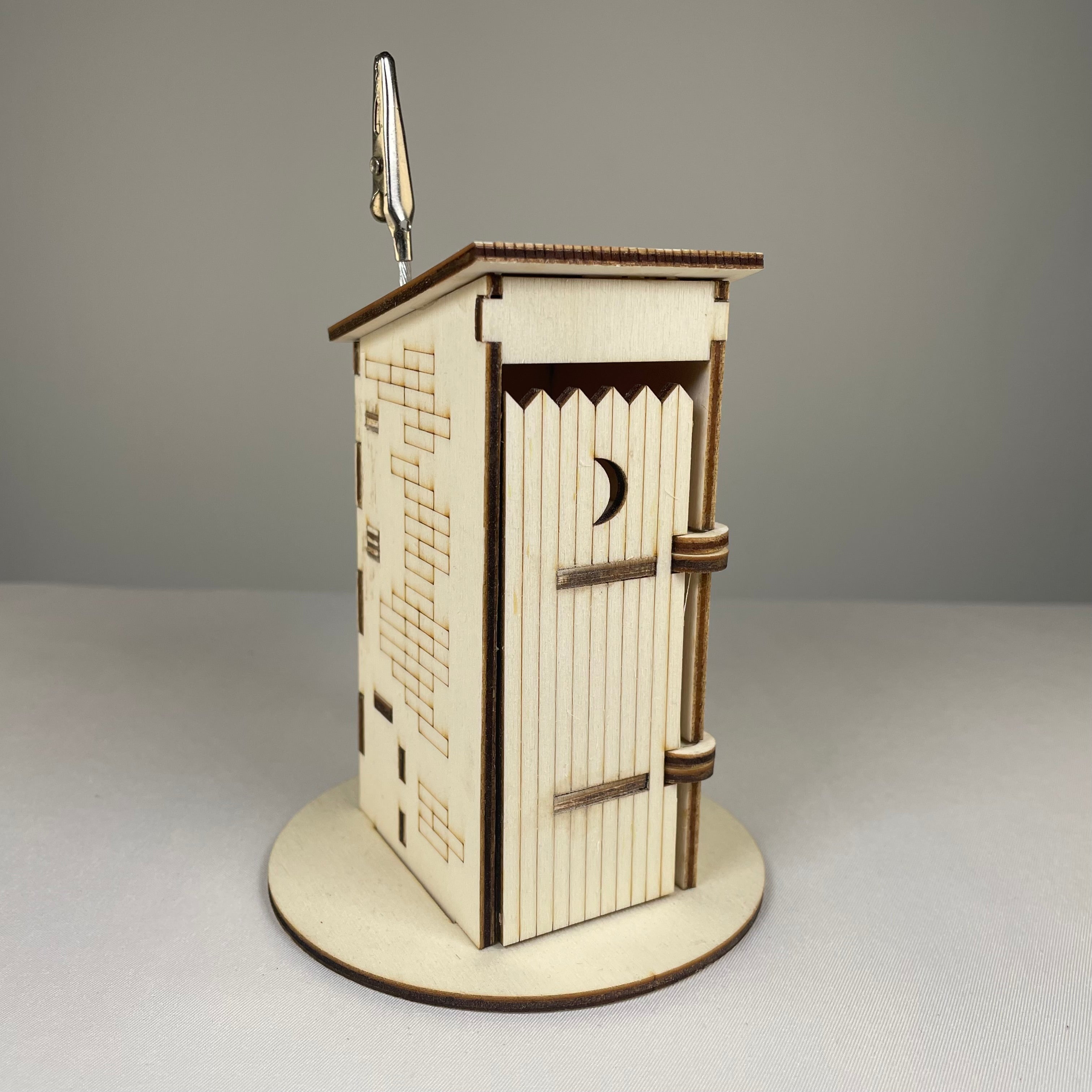 Outhouse WC Toilet - Flatpack Model Kit by Curious Rabbit ® - Bits’N’Bobs 24 - 7