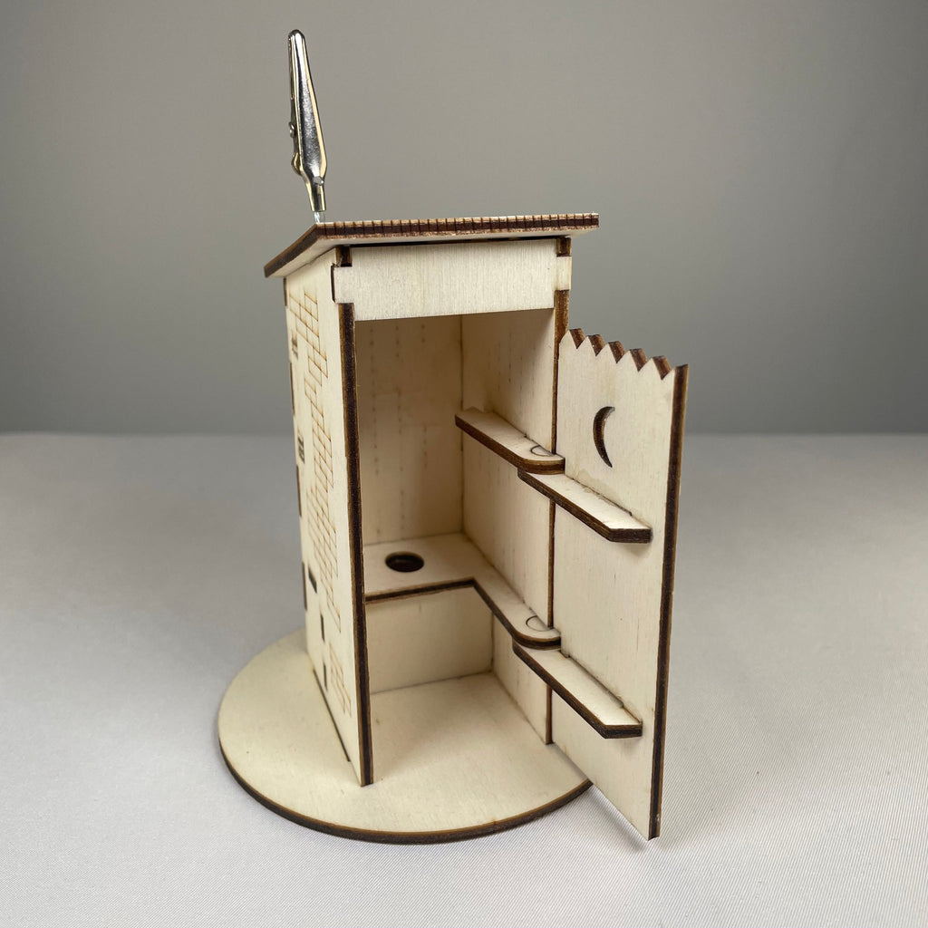 Outhouse WC Toilet - Flatpack Model Kit by Curious Rabbit ® - Bits’N’Bobs 24 - 7