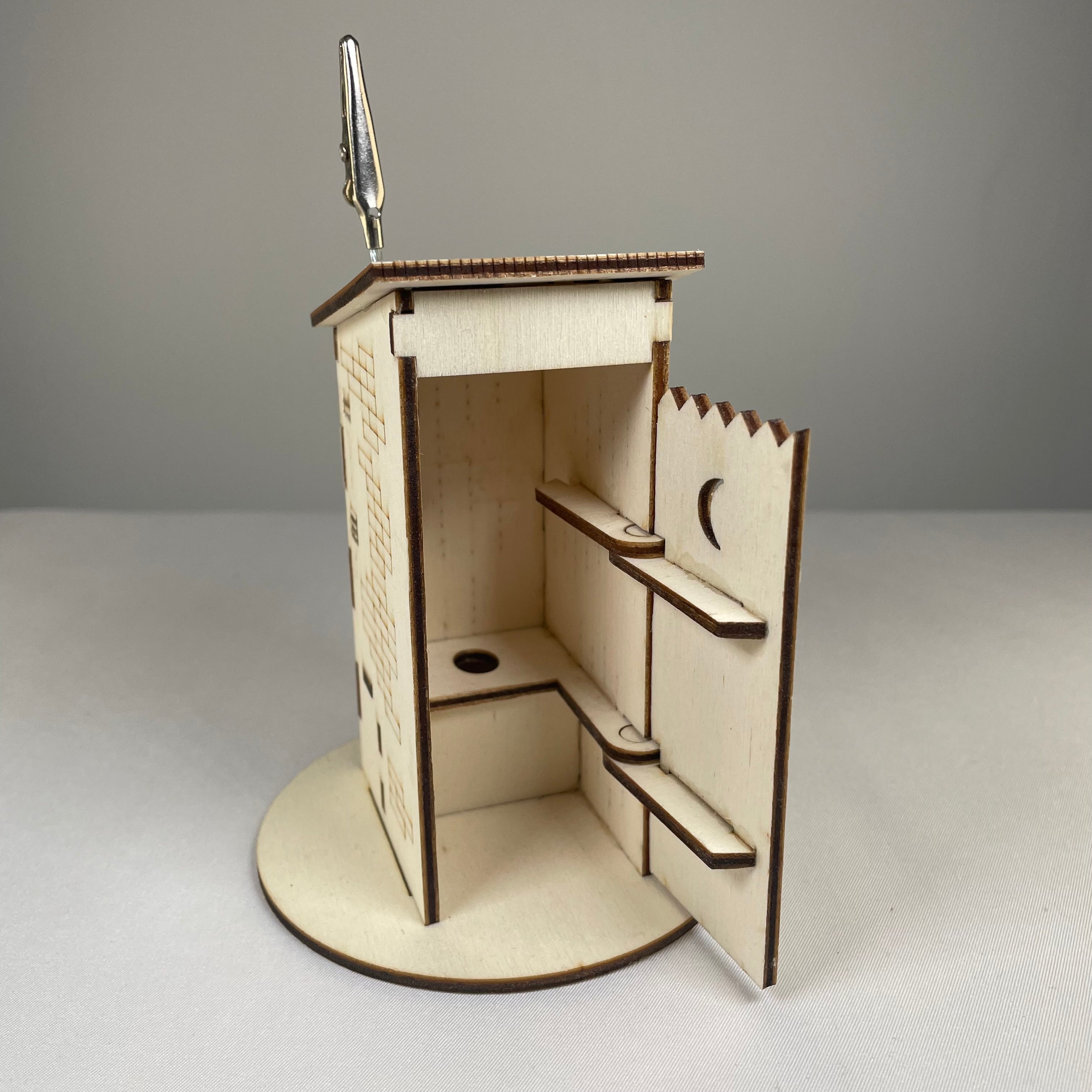 Outhouse WC Toilet - Flatpack Model Kit by Curious Rabbit ® - Bits’N’Bobs 24 - 7