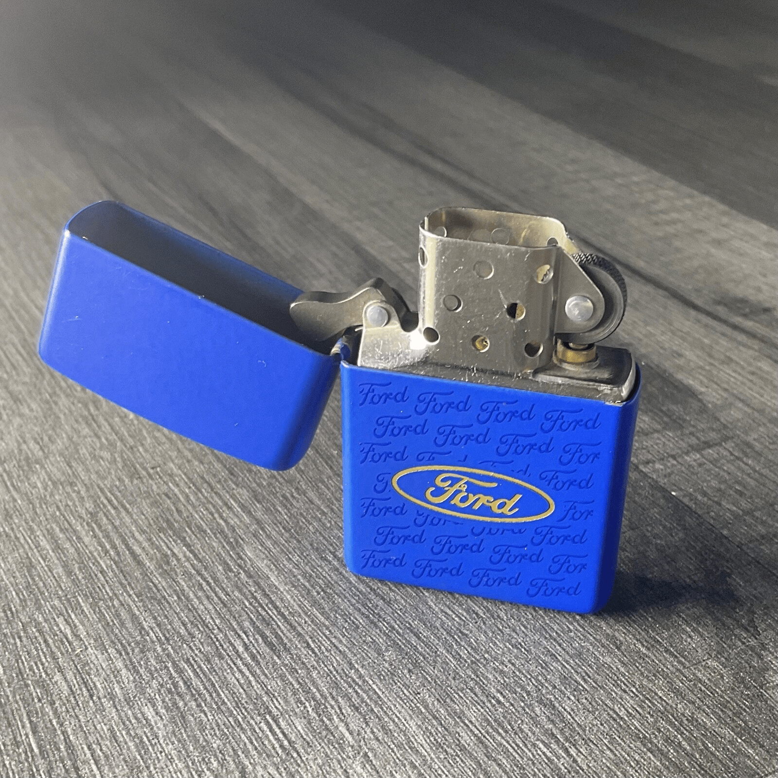 Rare Vintage 1998 Ford Collage Royal Matte Zippo Lighter - Bits’N’Bobs 24 - 7
