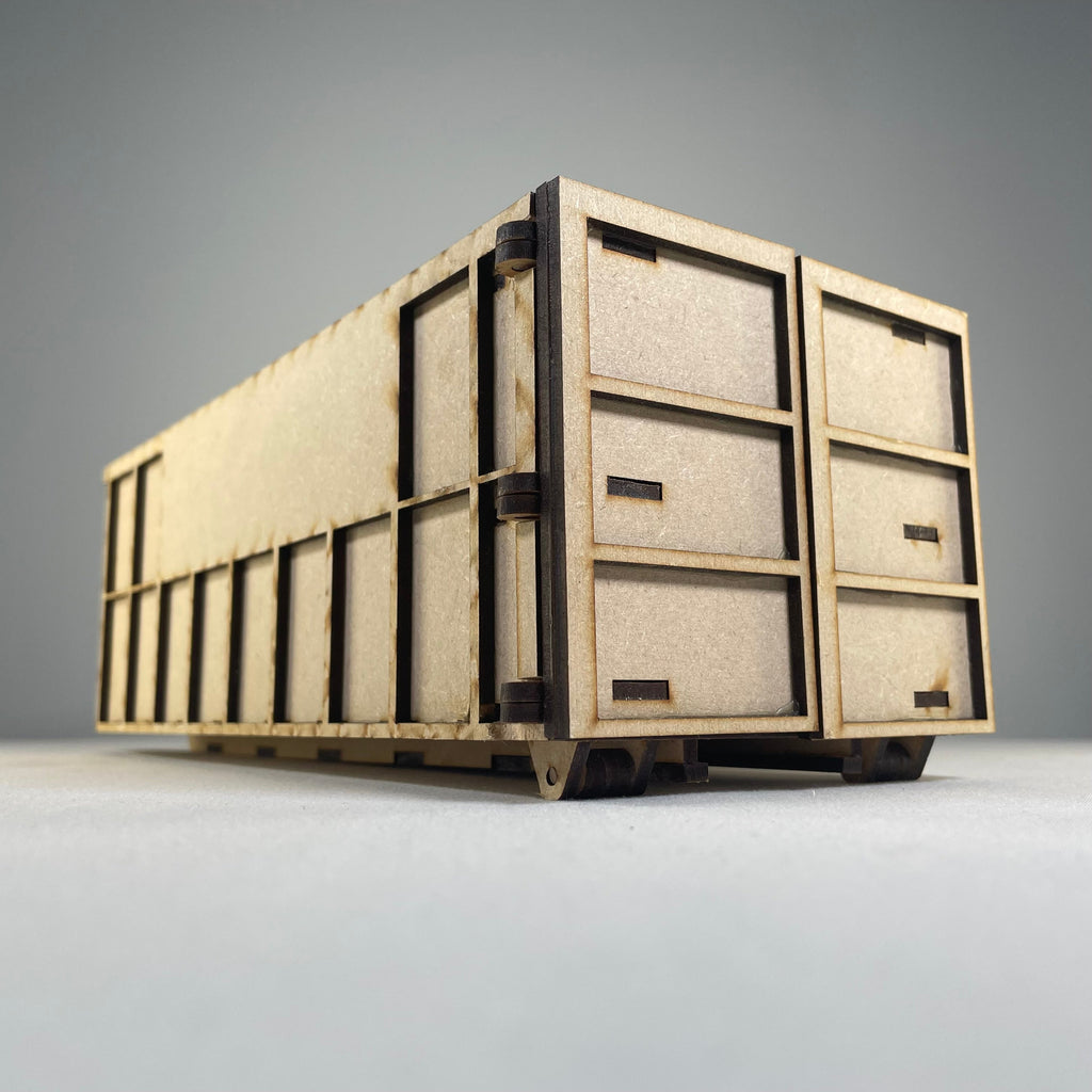 Roll - on / Roll - off Skip (RORO) - Flatpack Model Kit By Curious Rabbit ® - Bits’N’Bobs 24 - 7