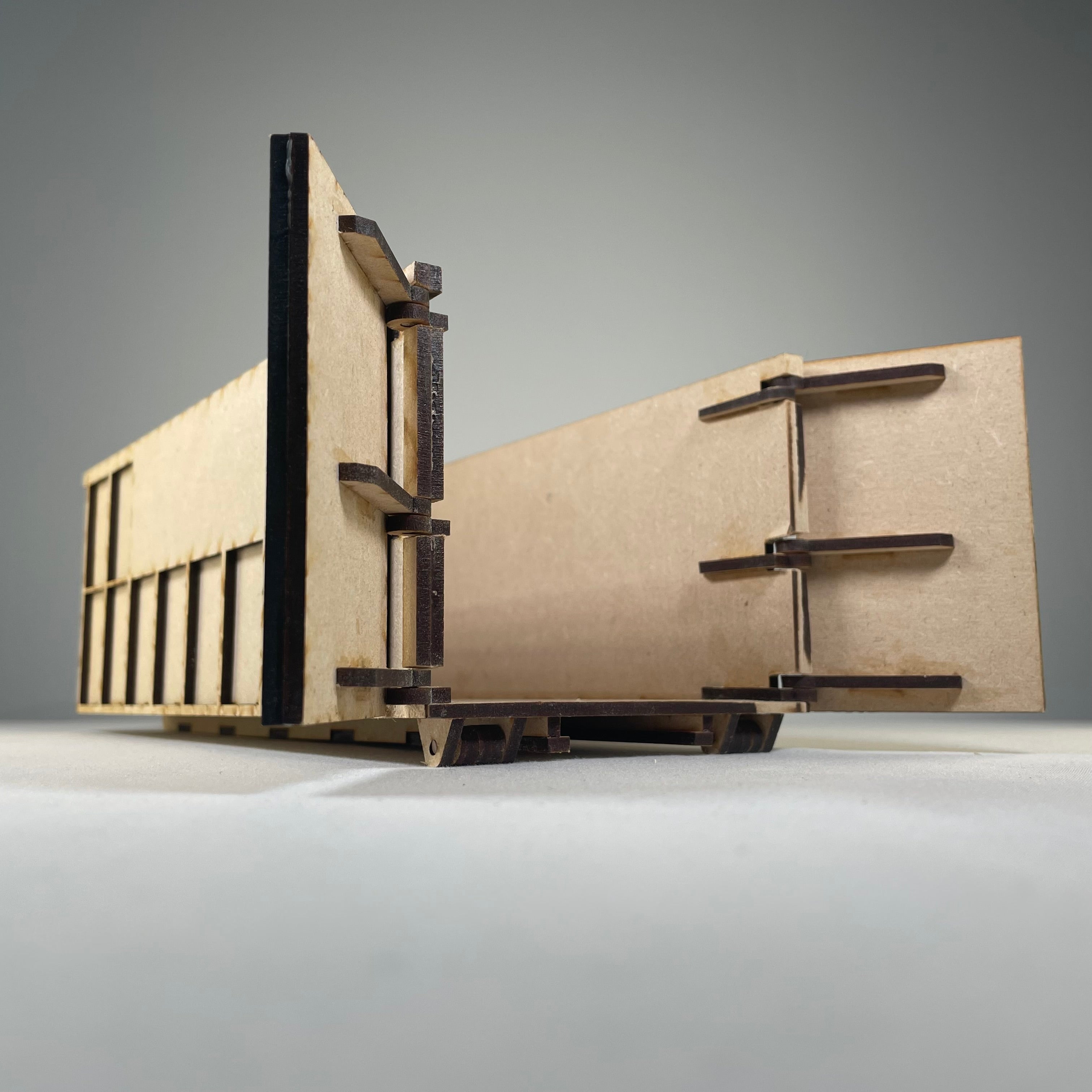Roll - on / Roll - off Skip (RORO) - Flatpack Model Kit By Curious Rabbit ® - Bits’N’Bobs 24 - 7