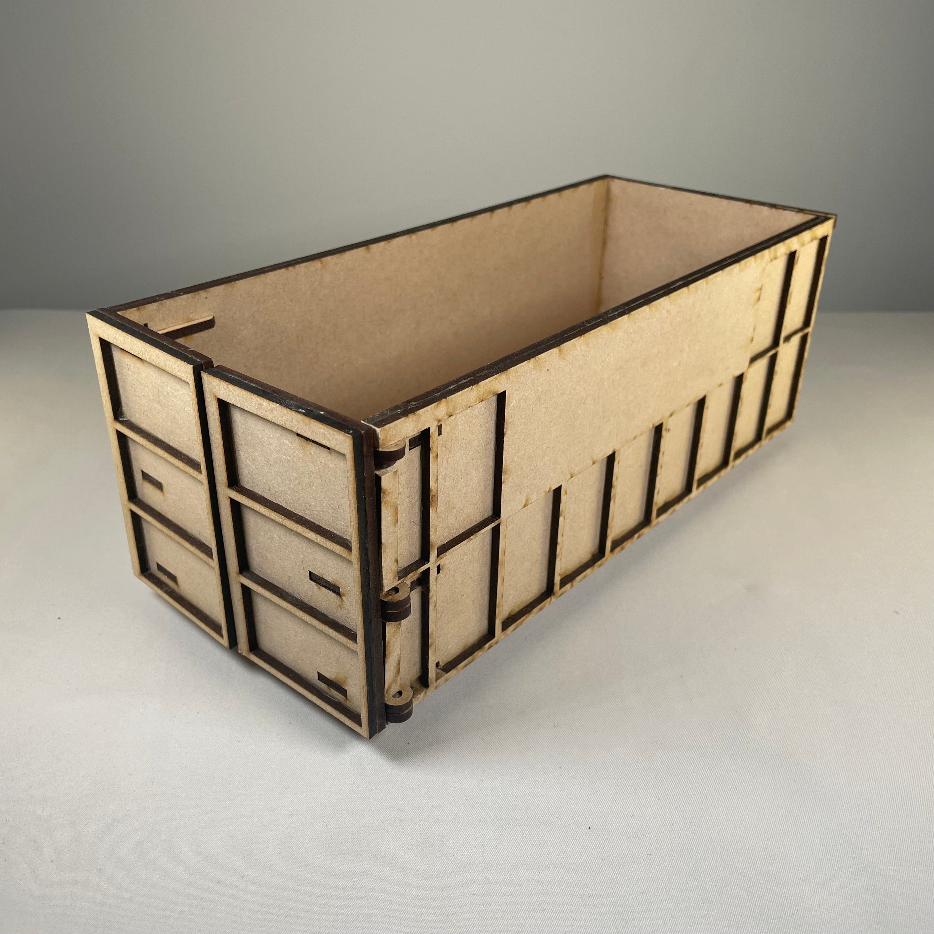 Roll - on / Roll - off Skip (RORO) - Flatpack Model Kit By Curious Rabbit ® - Bits’N’Bobs 24 - 7