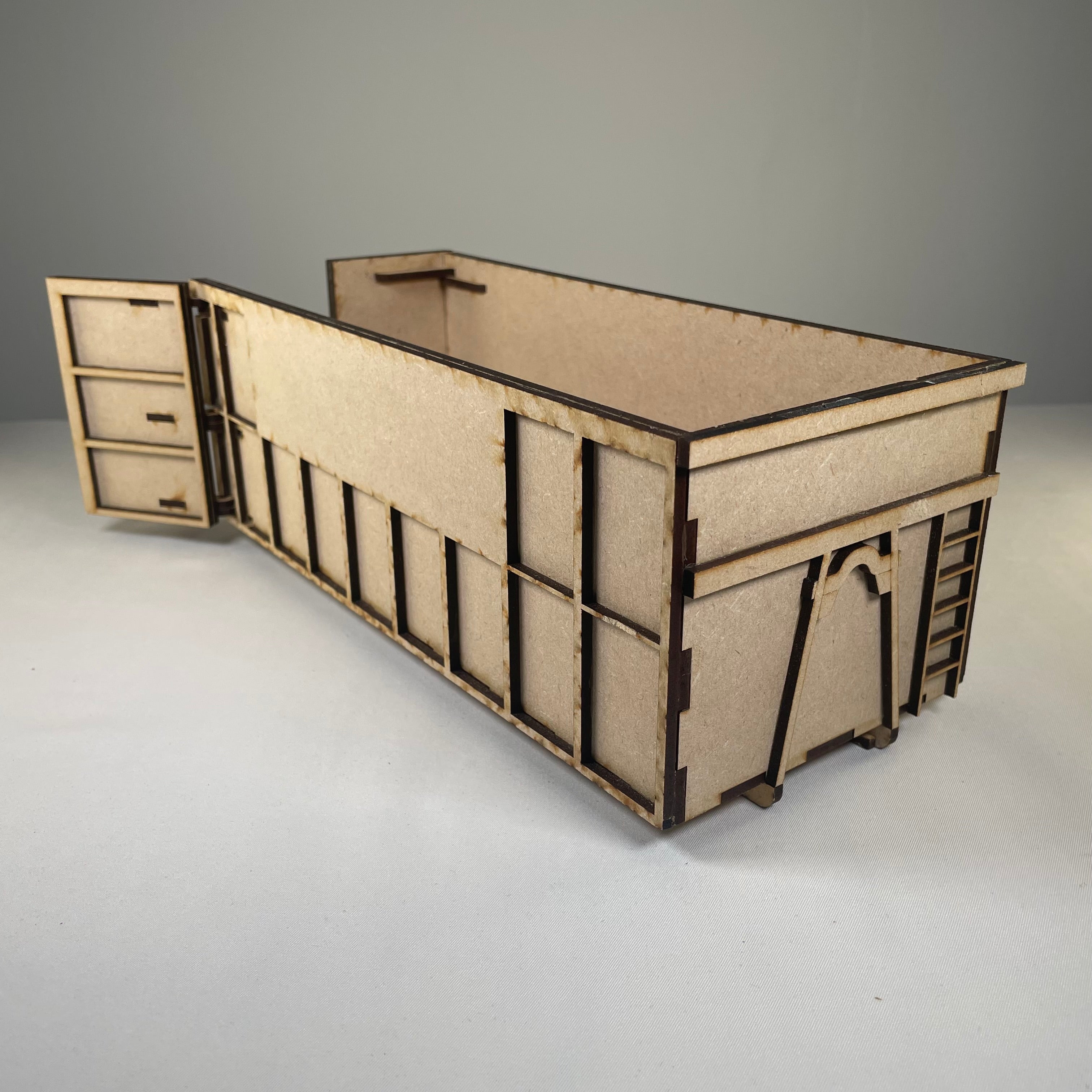 Roll - on / Roll - off Skip (RORO) - Flatpack Model Kit By Curious Rabbit ® - Bits’N’Bobs 24 - 7