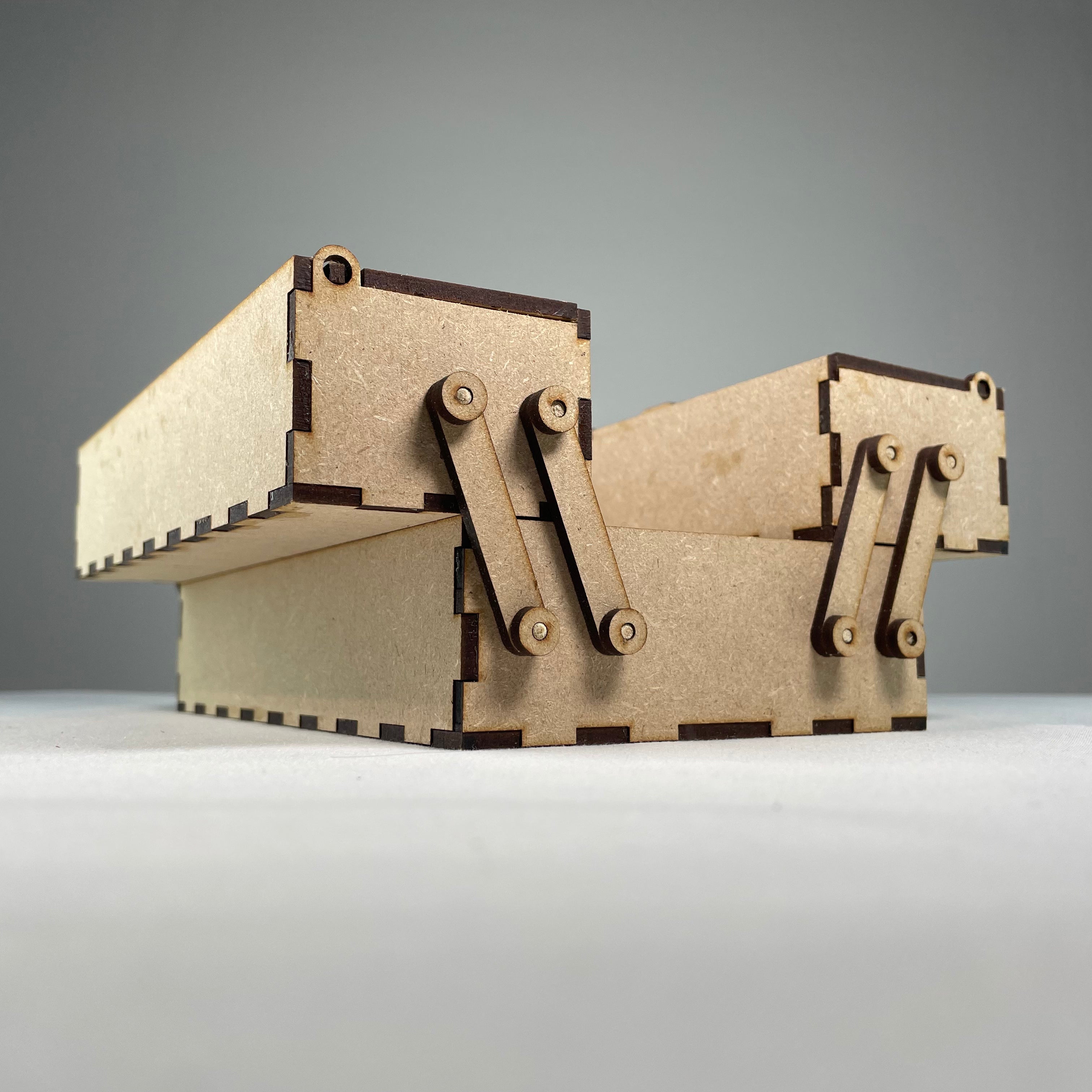 Small Two Tier Toolbox - Flatpack Model Kit by Curious Rabbit ® - Bits’N’Bobs 24-7