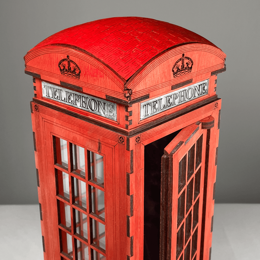 Telephone Box Lamp - Flatpack Model Kit by Curious Rabbit ® - Bits’N’Bobs 24-7