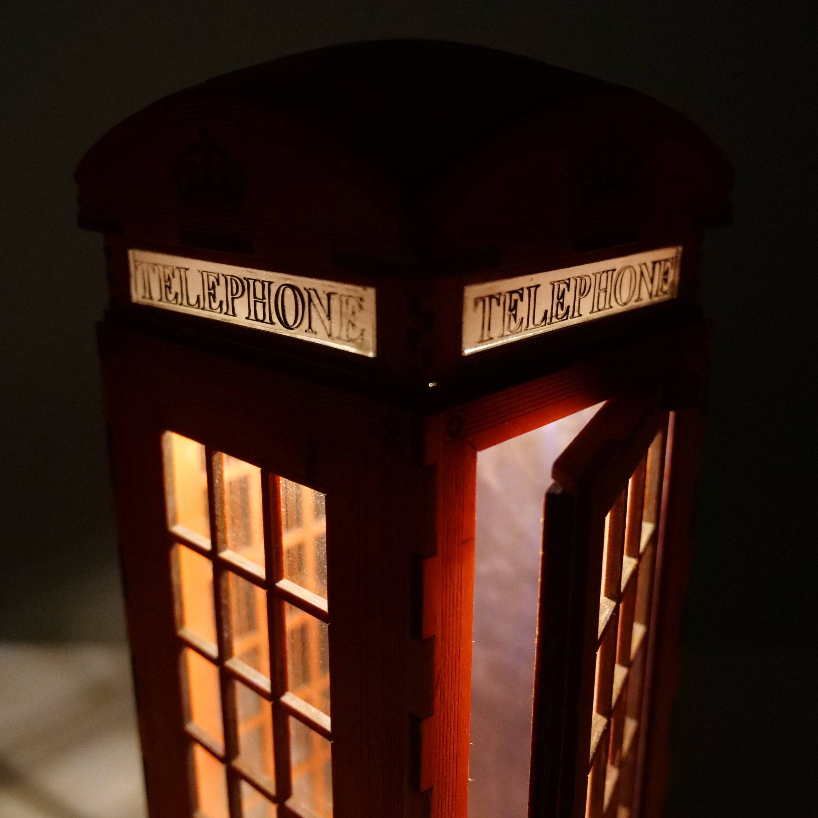 Telephone Box Lamp - Flatpack Model Kit by Curious Rabbit ® - Bits’N’Bobs 24-7