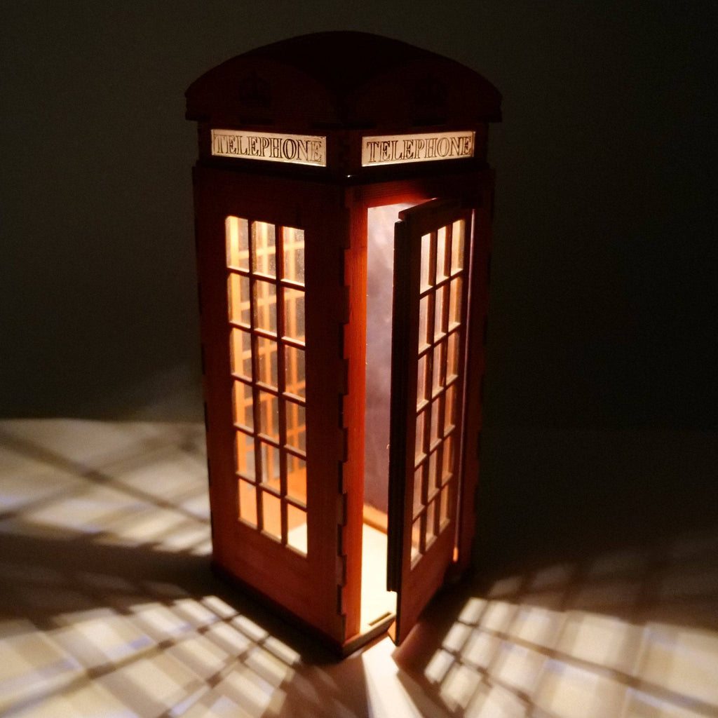 Telephone Box Lamp - Flatpack Model Kit by Curious Rabbit ® - Bits’N’Bobs 24-7
