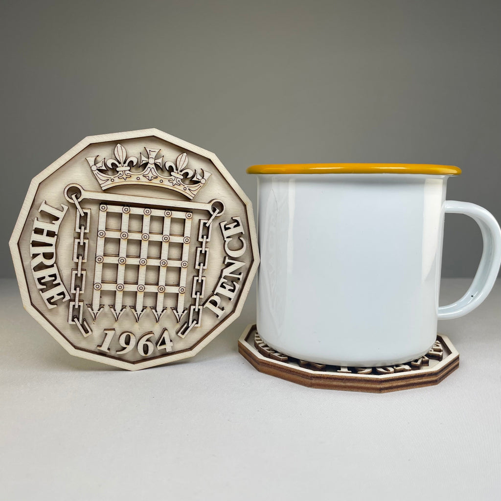 Three Pence Coaster - Handmade Tableware by Curious Rabbit ® - Bits’N’Bobs 24 - 7