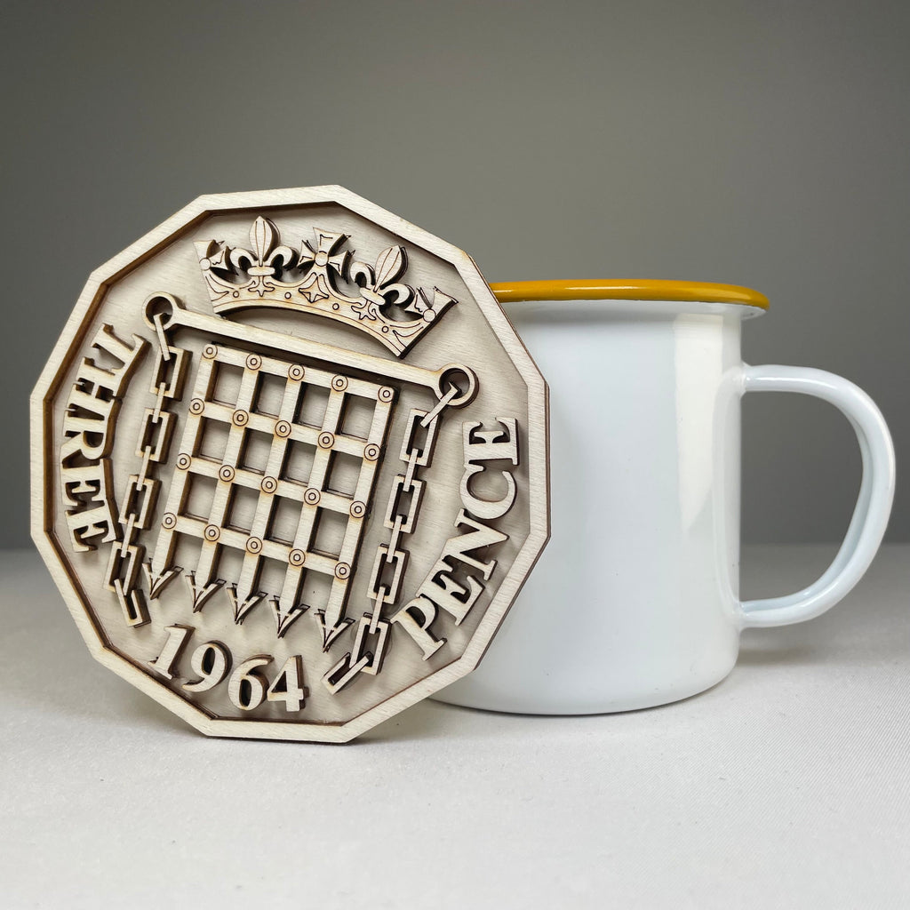 Three Pence Coaster - Handmade Tableware by Curious Rabbit ® - Bits’N’Bobs 24 - 7