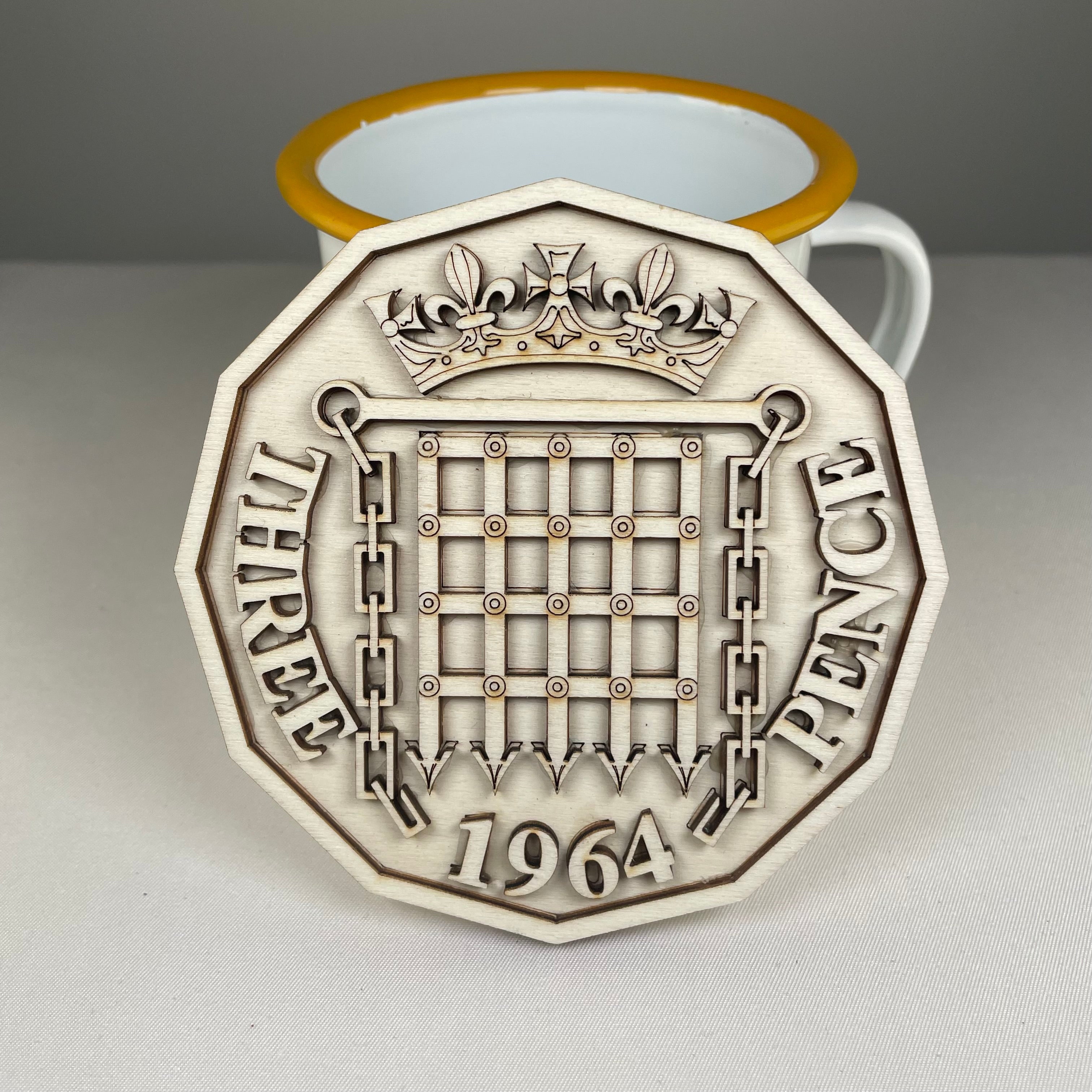 Three Pence Coaster - Handmade Tableware by Curious Rabbit ® - Bits’N’Bobs 24 - 7